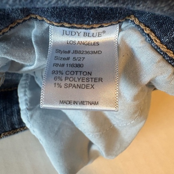 Judy Blue boyfriend fit distressed jeans size 5/27 - Picture 8 of 9